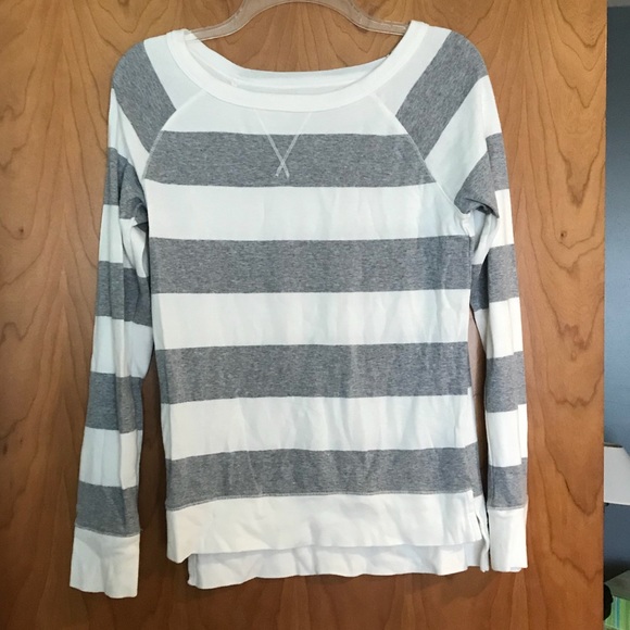 Grey and White Striped Top - Picture 1 of 3